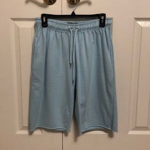 Mens BoohooMAN Light Blue Shorts (Size Small)